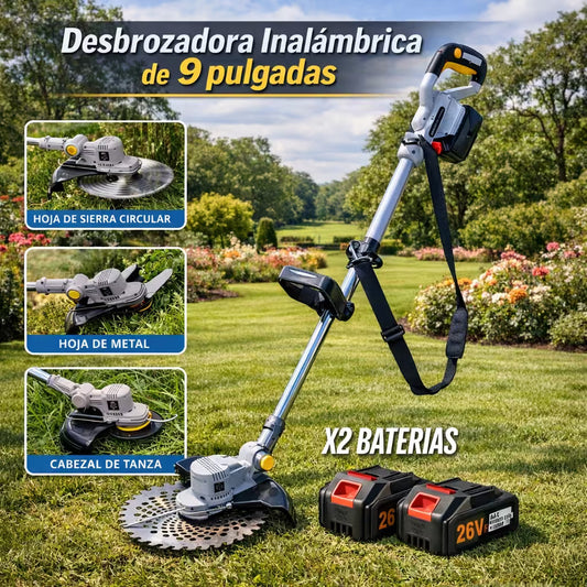 Desbrozadora inalámbrica | Con batería recargable | De 9 Pulgadas