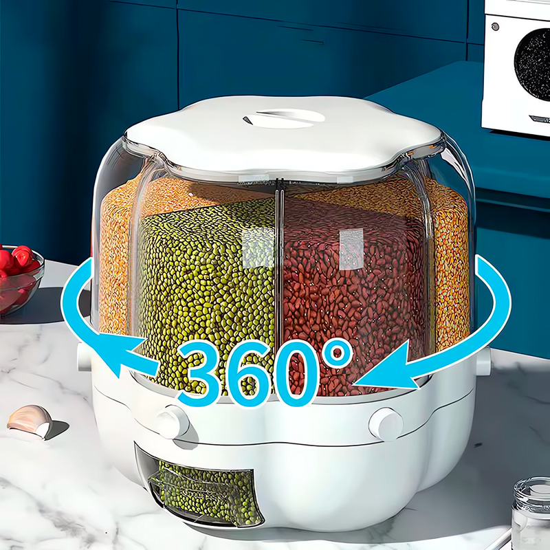 Dispensador de alimentos giratorio de 360°