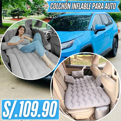 Colchon Inflable Auto Cama Portatil + Inflador Electrico